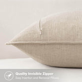 MIULEE Neutral Linen Decorative Solid Boho Throw Pillow Covers (Pack of 4) - Miulee
